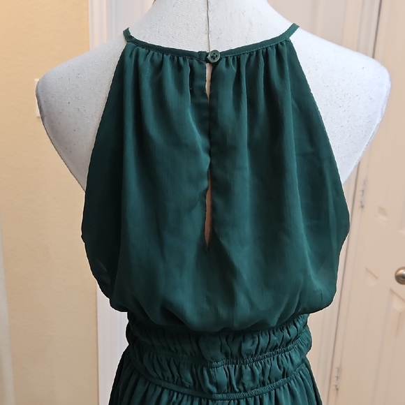 Trixxi Emerald Green Halter Mini Dress Size Large - Picture 6 of 8